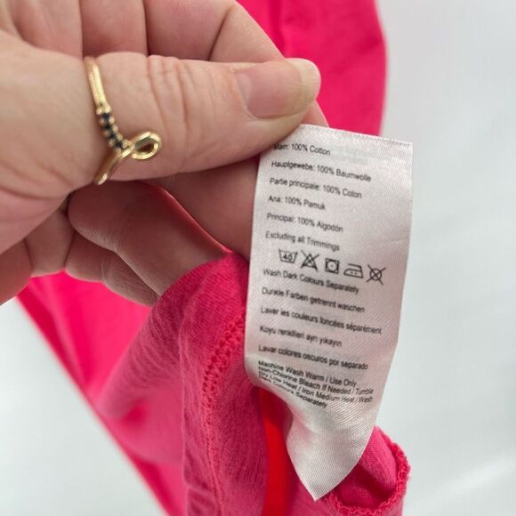 Joules Nessa hot pink tee t shirt shirt sleeve burnout 6 medium EUC - Picture 7 of 11